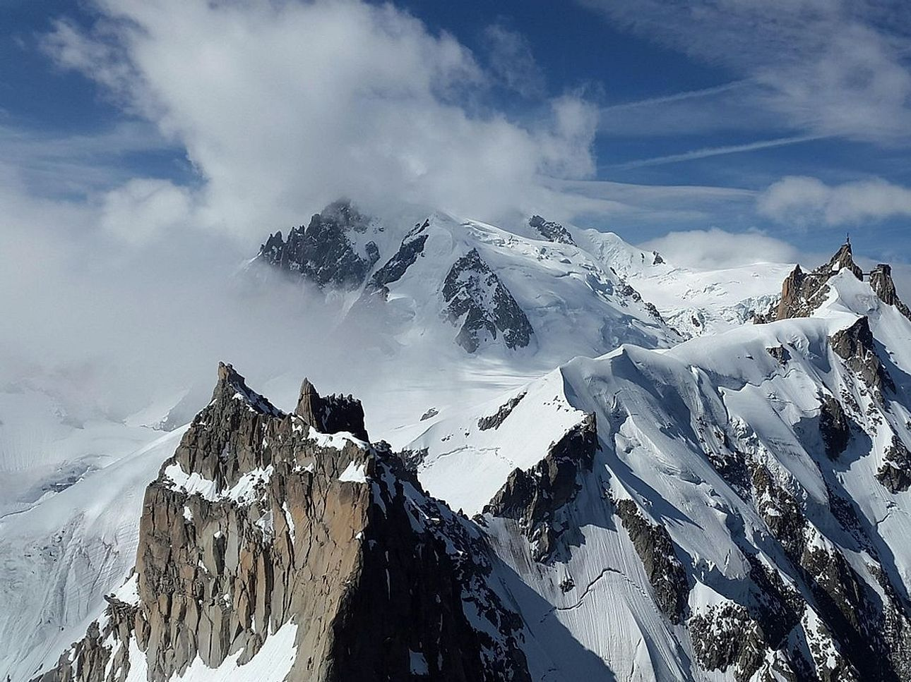 A narrow ridge in morning light